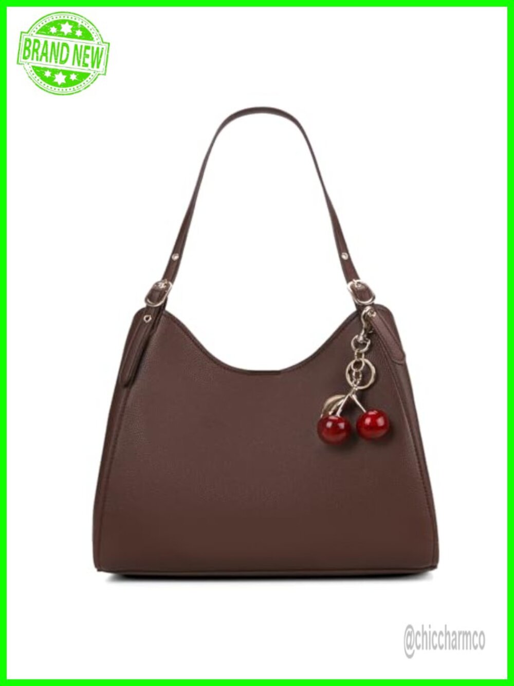 Faux Leather Tote Bag for Women Slouchy Hobo Shoulder Bag Zipper Work Daily